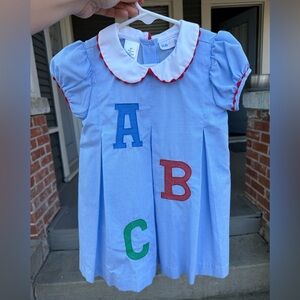 Lulu Bebe ABC Back to School Dress— EUC. Size 2T